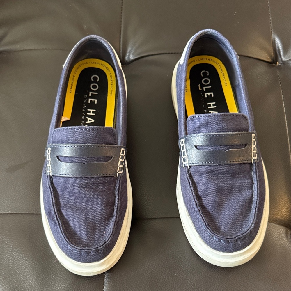 Cole Haan Women's Navy Blue Slip-On Sneakers